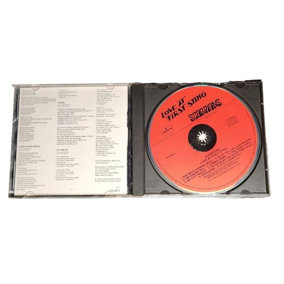 Scorpions Love At First Sting Cd, Red Face! Early Press! Silver Disc Pre-owned - Picture 4 of 6